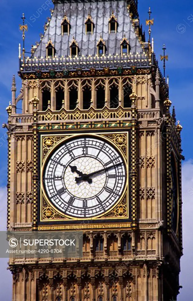 Big Ben, St Stephens Tower, Houses of Parliament, Westminster, London, England