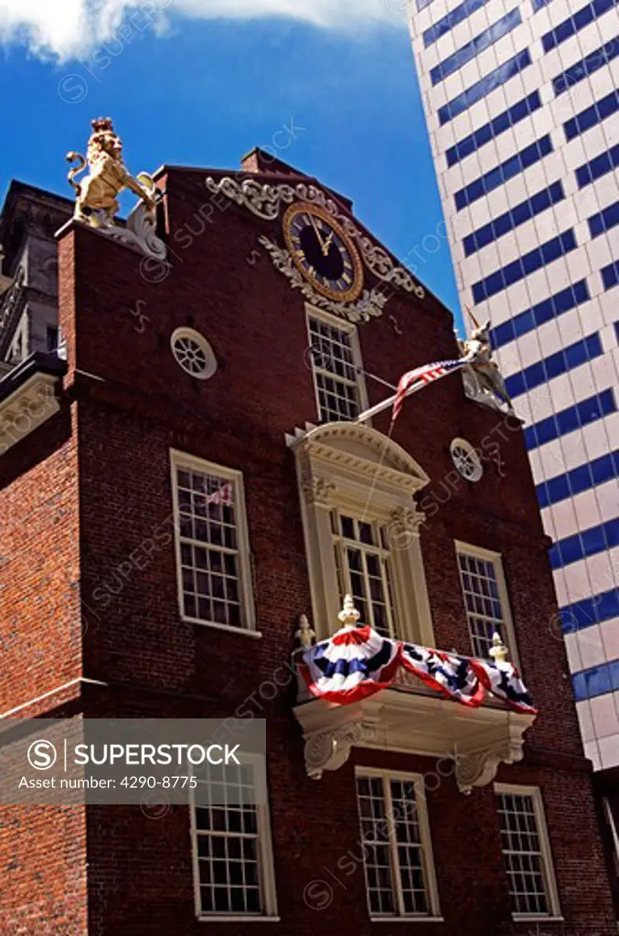 Old State House, Boston, Massachusetts, New England, USA. Oldest public building in Boston
