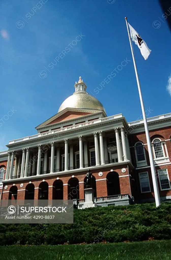 State House, Boston, Massachusetts, New England, USA. Designed by Charles Bulfinch