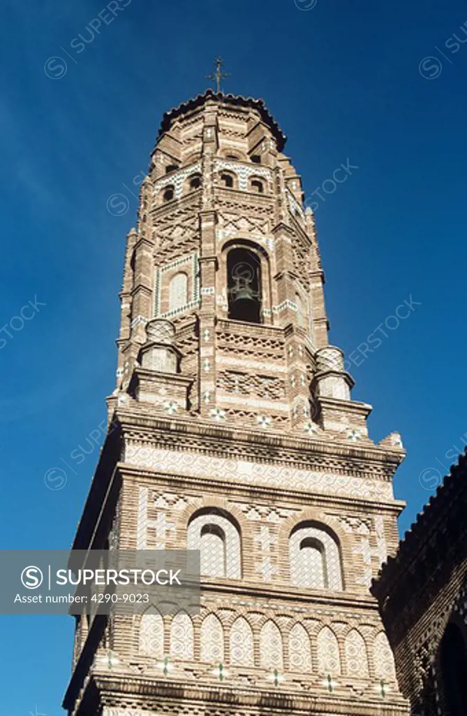 Bell tower, number 58 Poble Espanyol, Poble Espanyol (Spanish Village) de Montjuic, Barcelona, Spain