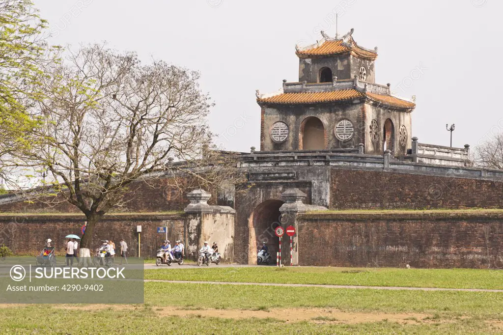 Vietnam, Hue, Ngan Gate at entrance to Citadel,