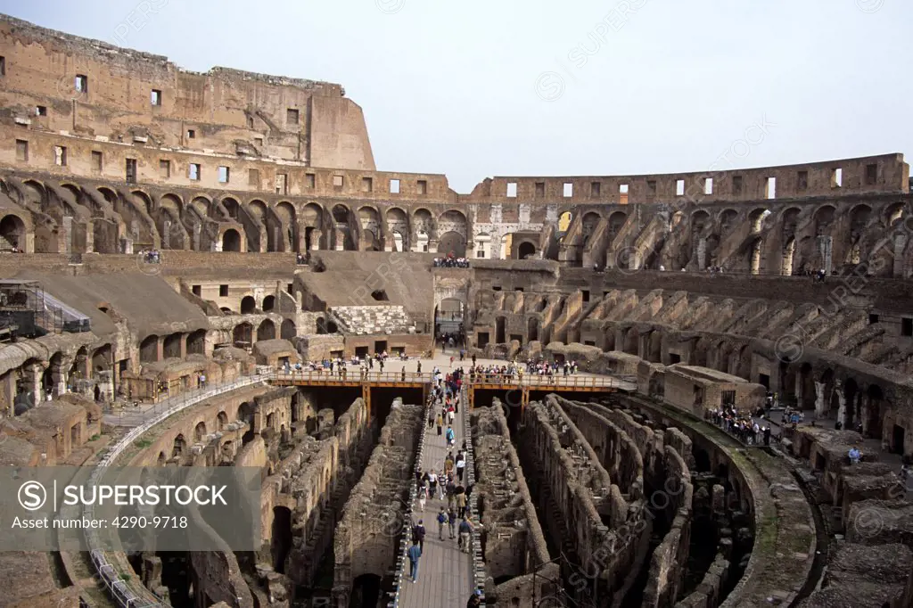 The Colosseum, Rome, Italy, internal view