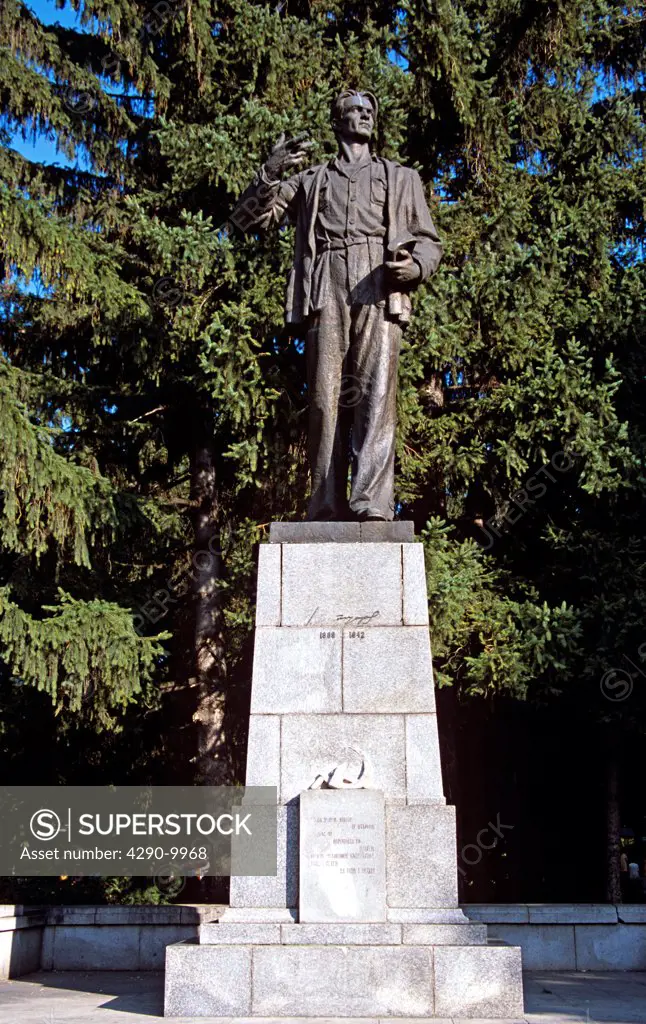 Nikola Vaptsarov Statue, Bansko, Bulgaria