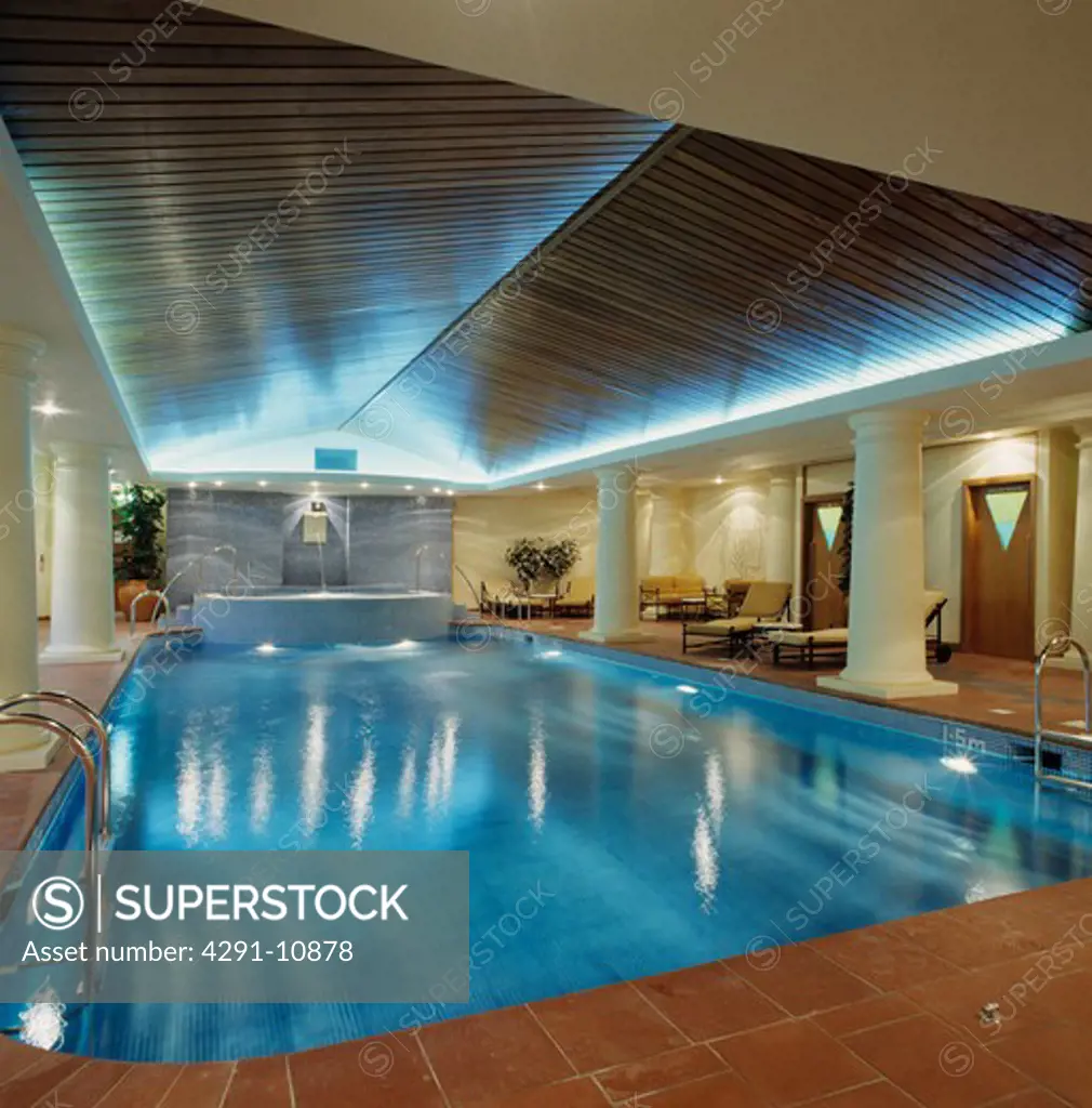 Modern indoor swimming pool