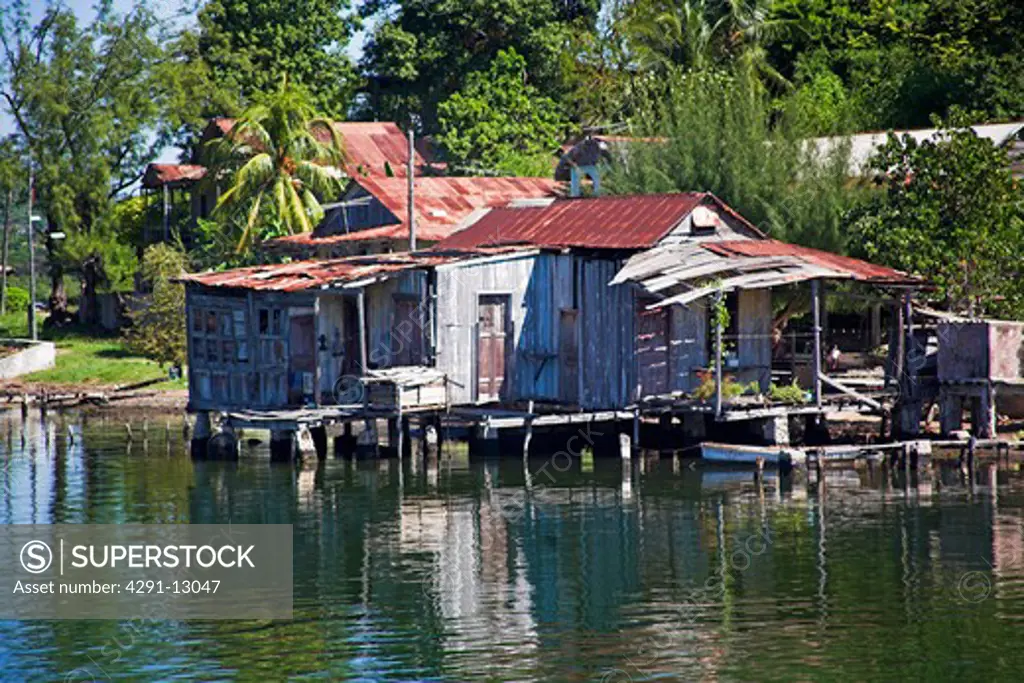 House on the shore of Cayo Granma, Santiago Bay, Santiago de Cuba, Cuba