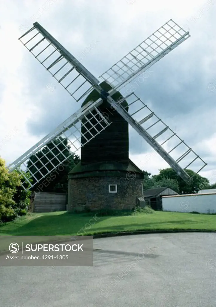 Traditional windmill with sails