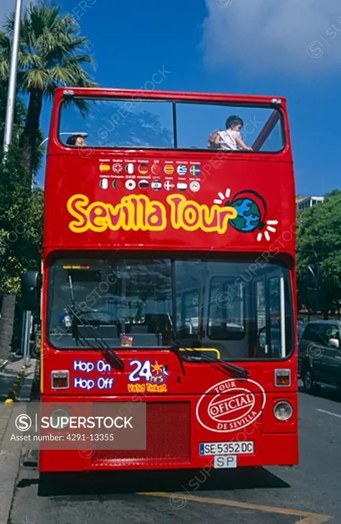 Seville tourists bus, Seville, Spain