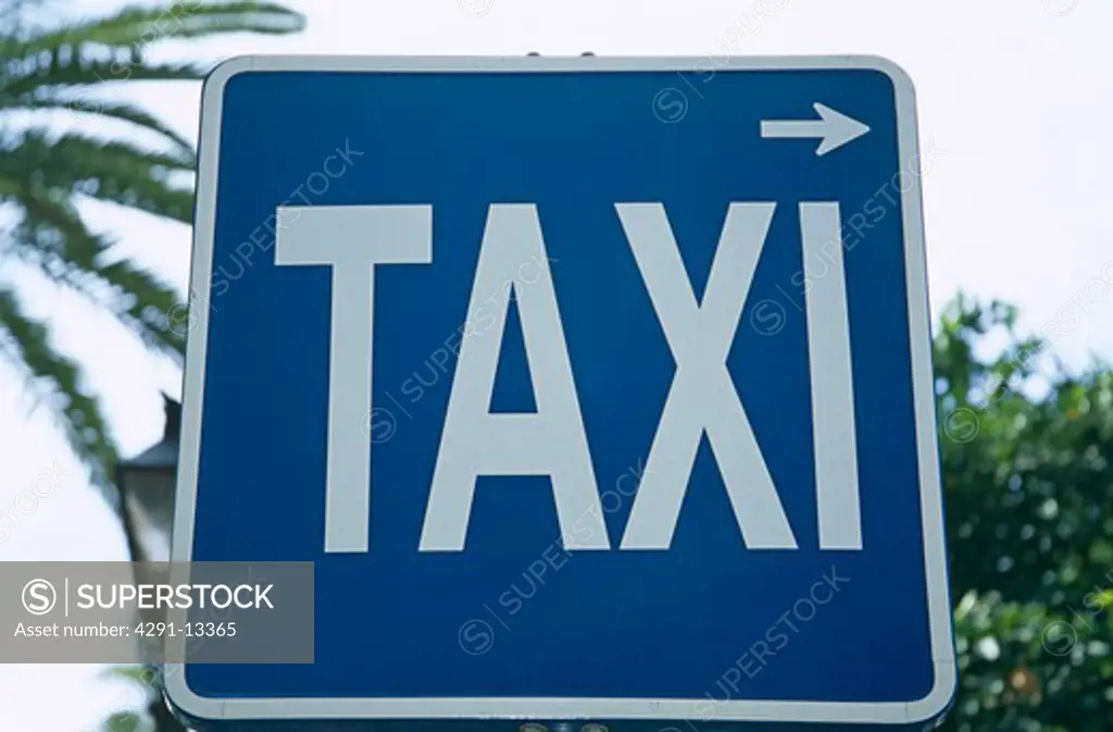 Taxi sign, Cordoba, Spain