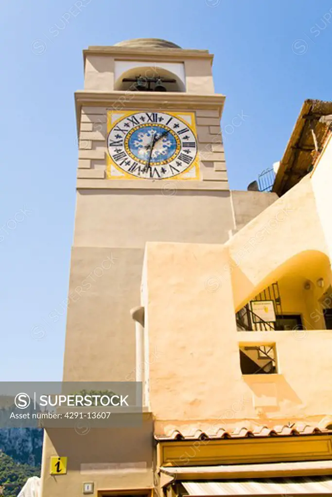 Clock tower, Piazza Umberto, Capri, Italy