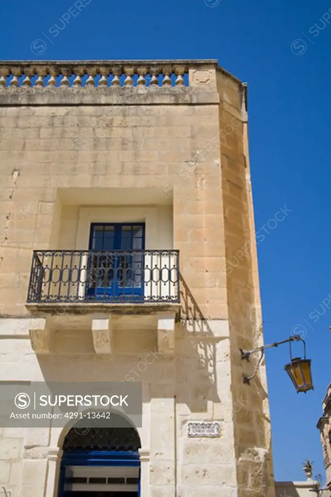 Building in Saint Publius Square, in the medieval city of Mdina, Malta