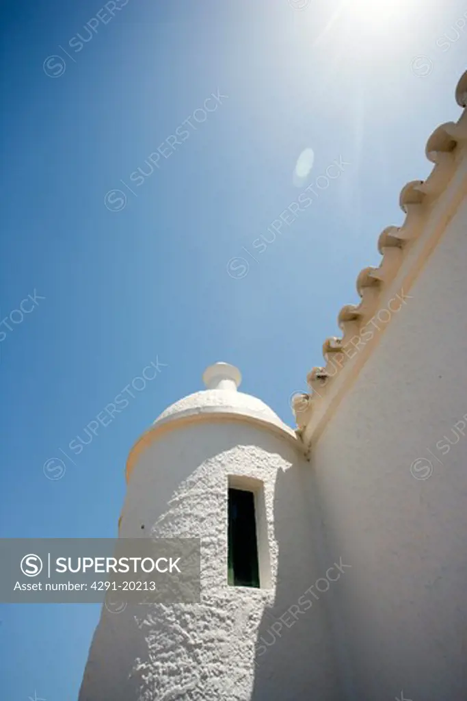 White stucco building Arcos de la frontera in Southern Spain