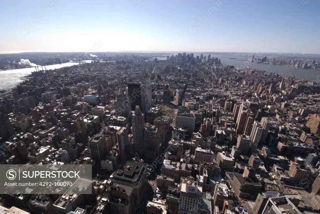 USA, New York, New York City, Manhattan, skyline.