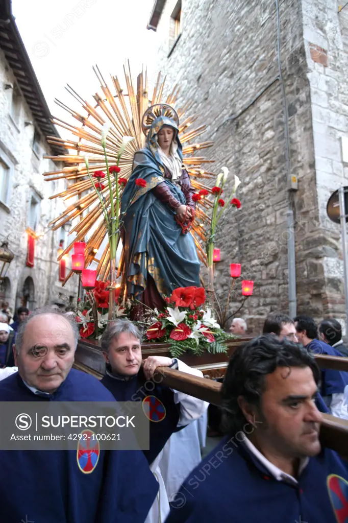 Italy, Gubbio. Holy Friday procession