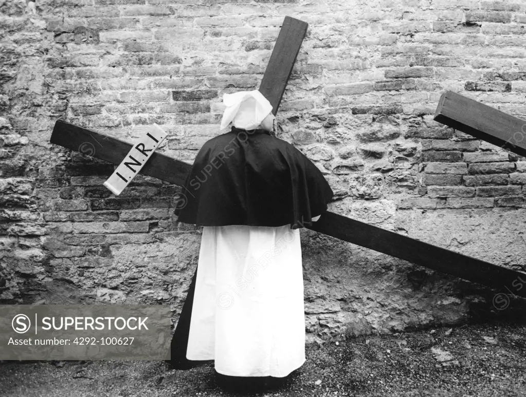 Italy, Gubbio. Holy Friday procession