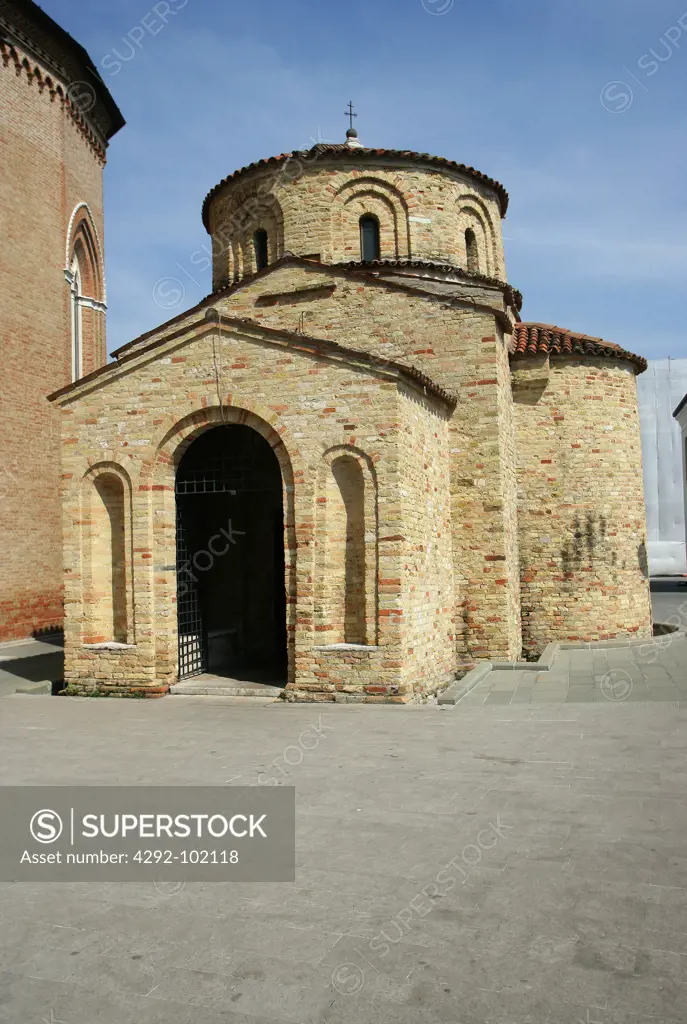Italy, Veneto, Concordia Sagittaria, the baptistery of the Duomo