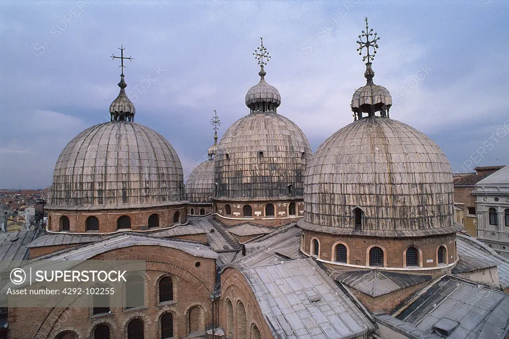 Italy, Veneto, Venice, Basilca San Marco roof