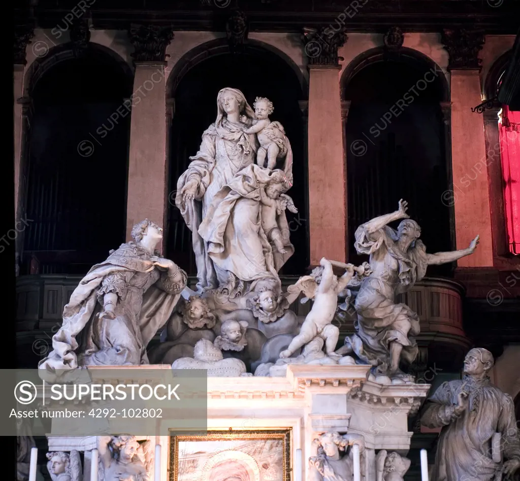 Italy, Veneto, Venice, Santa Maria della Salute, interior altar