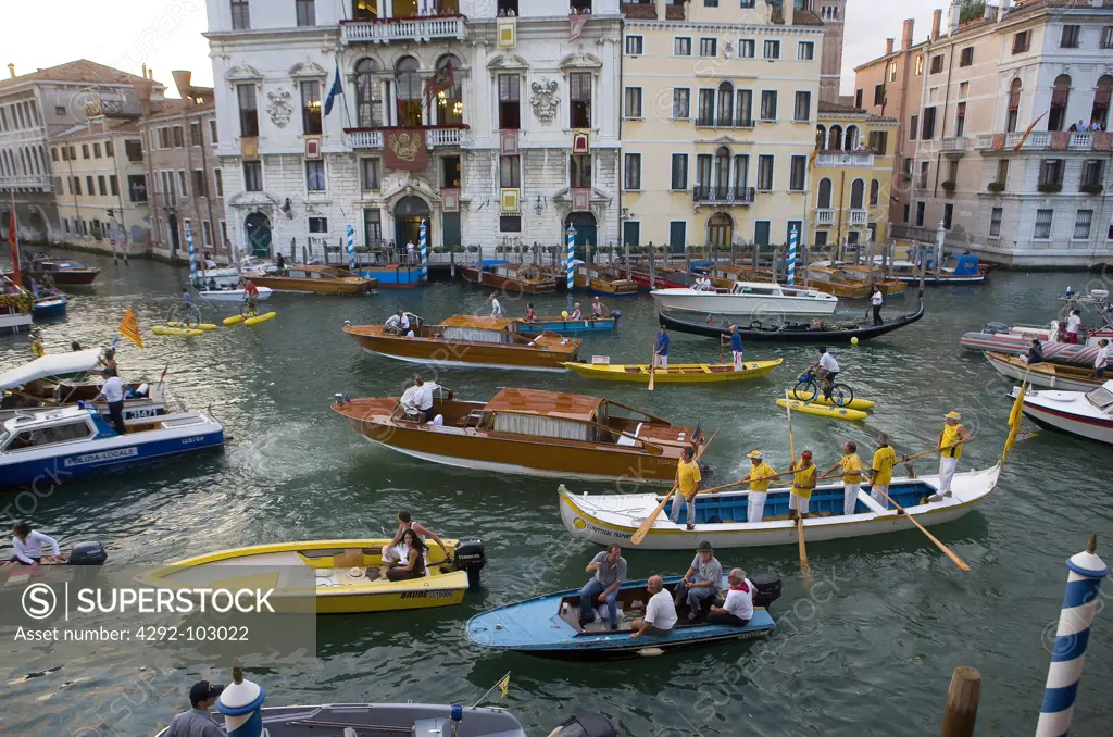 Italy, Veneto, Venice, Traditional Historical Regatta.