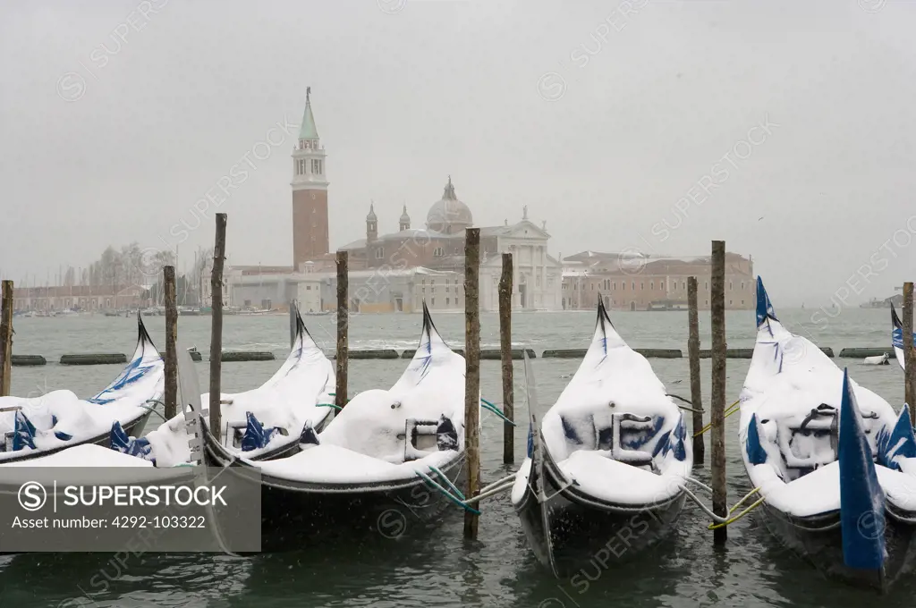 Italy, Veneto, Venice, San Giorgio in winter