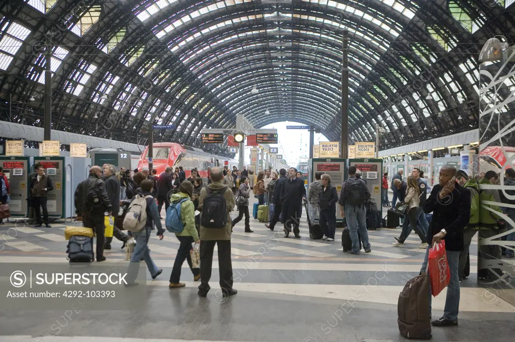 Italy, Lombardy, Milan, the Central Railway station