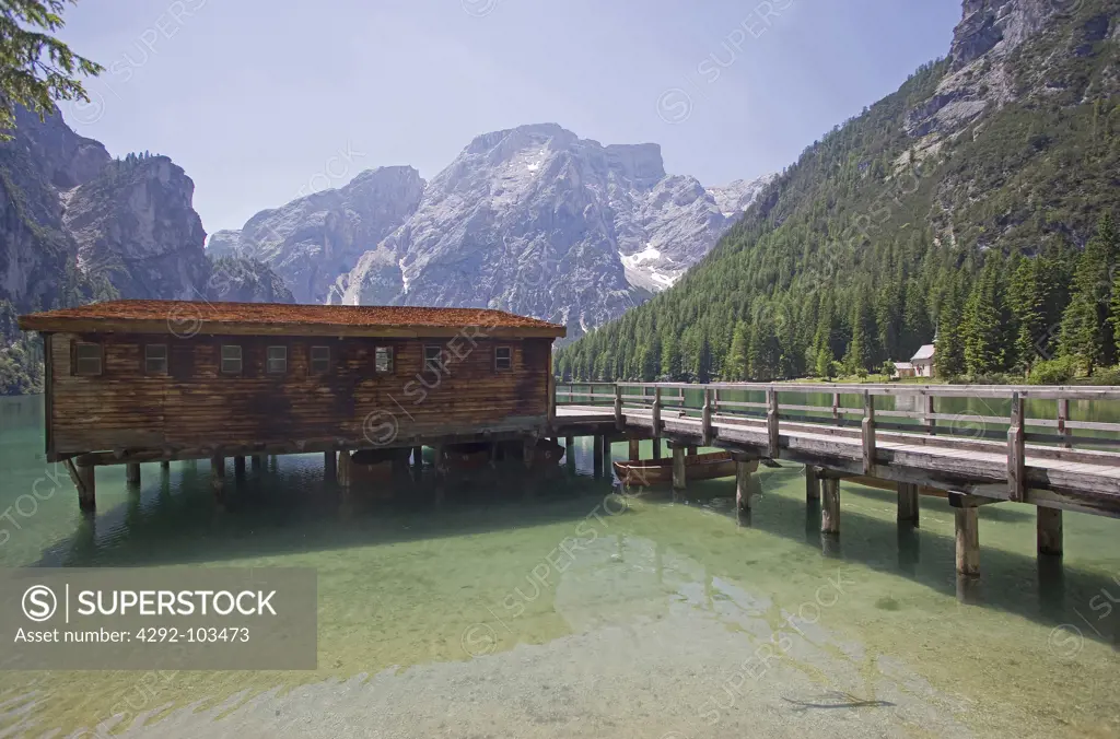 Italy, Trentino Alto Adige, Braies Lake