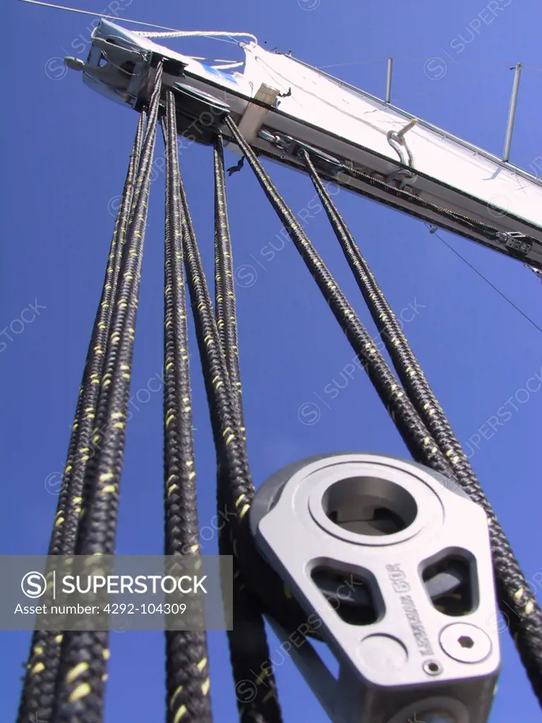 Pulley of a boat