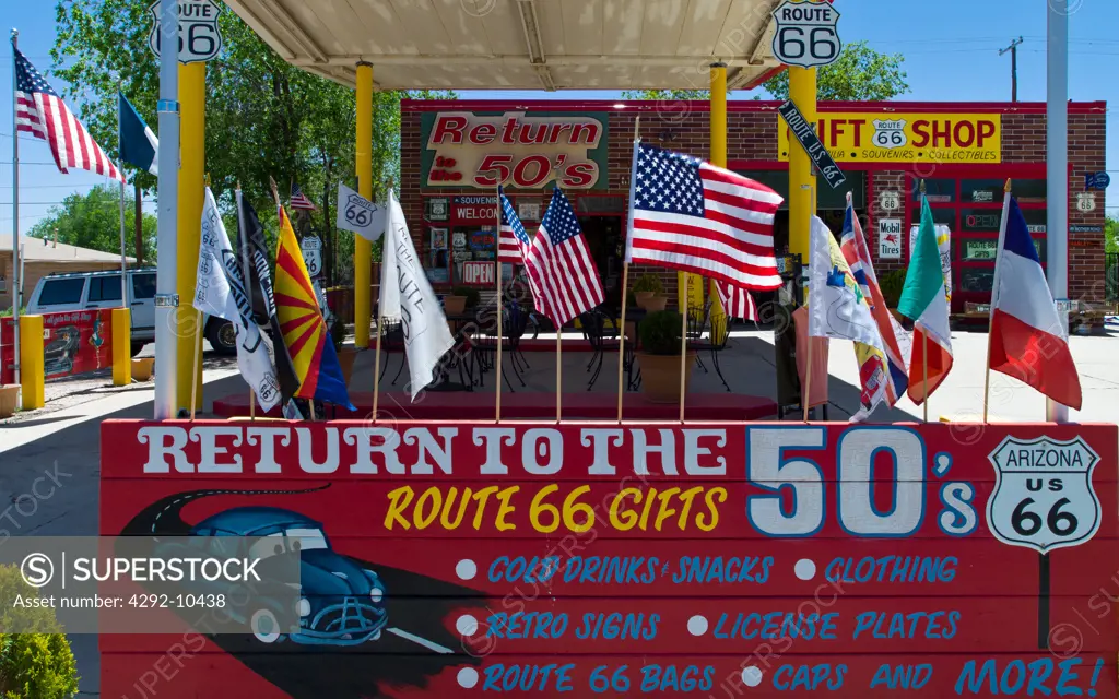 USA, Arizona, Seligman, gift shop on Route 66