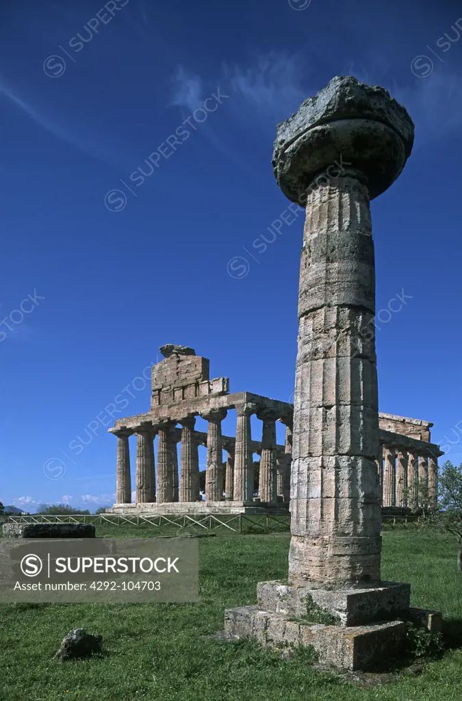 Italy, Campania, Paestum, Tempio di Atena