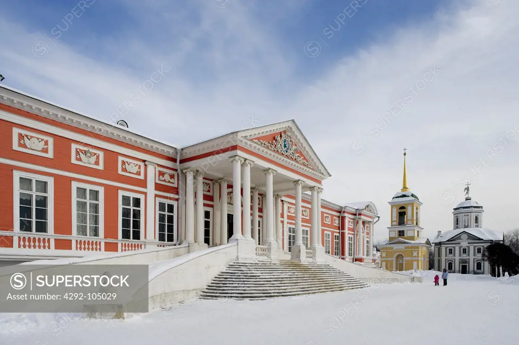 Russia, Kuskovo, the palace in winter
