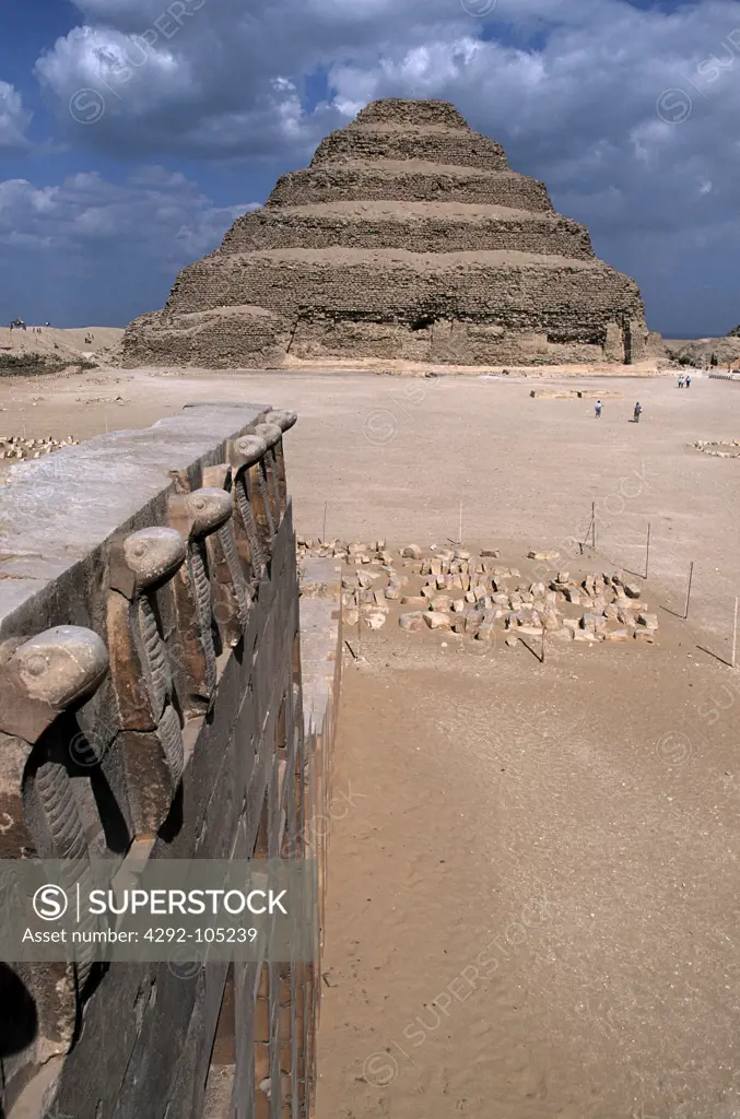 Africa, Egypt, the Sakkara pyramid