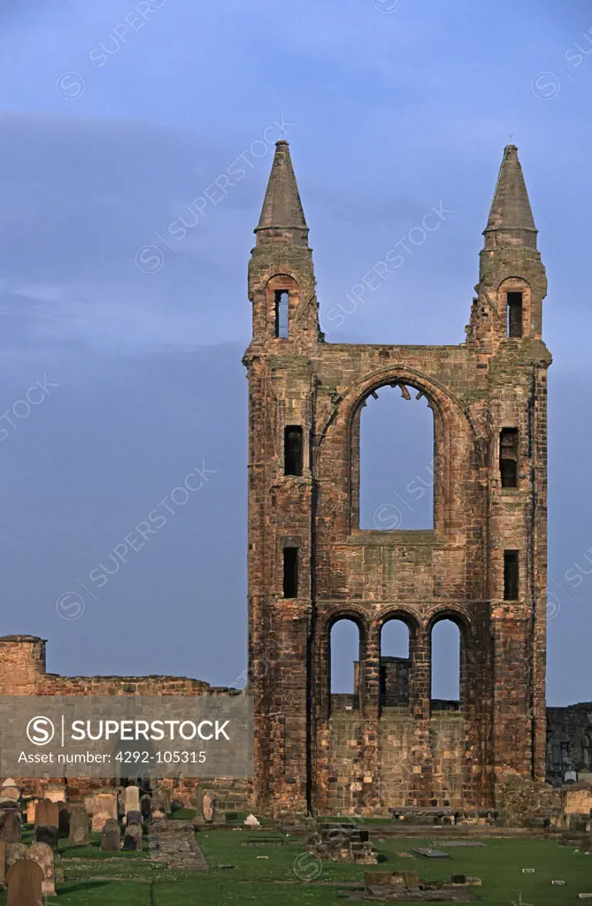United Kingdom, Scotland, ruins of St. Andrews cathedral