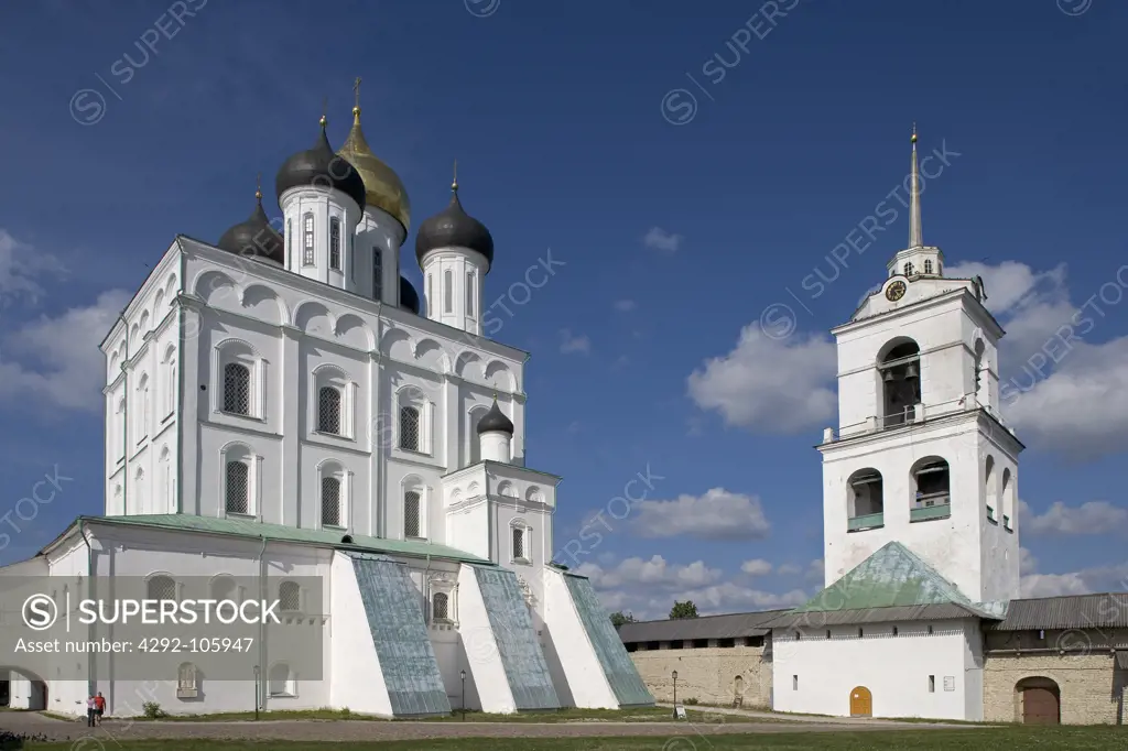Russia, Pskov, Kreml, Holy Trinity cathedral build 1699