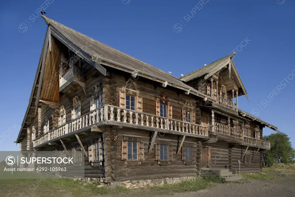 Russia, Karelia, Kizhi island, lake Onega, Oshenev's house