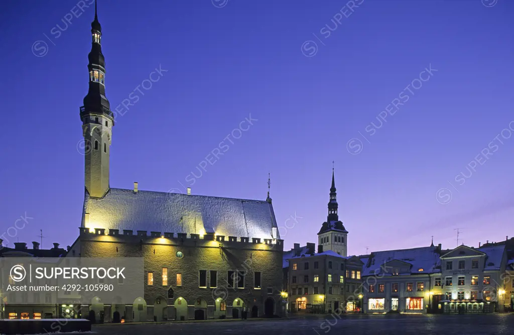 Estonia,Tallinn,Old Town ,Town Hall,The Town Hall Square (Raekoja plats)