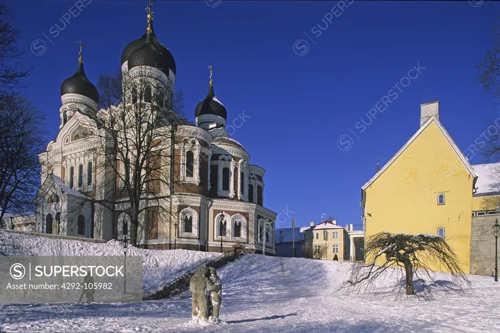 Estonia,Tallinn,Toompea,Upper Town,Alexander Nevski Cathedral