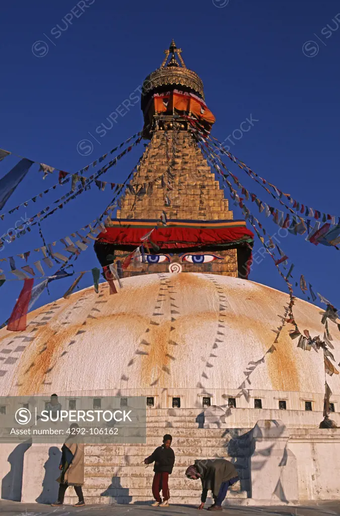 Nepal, Katmandu. Bodnath Stupa