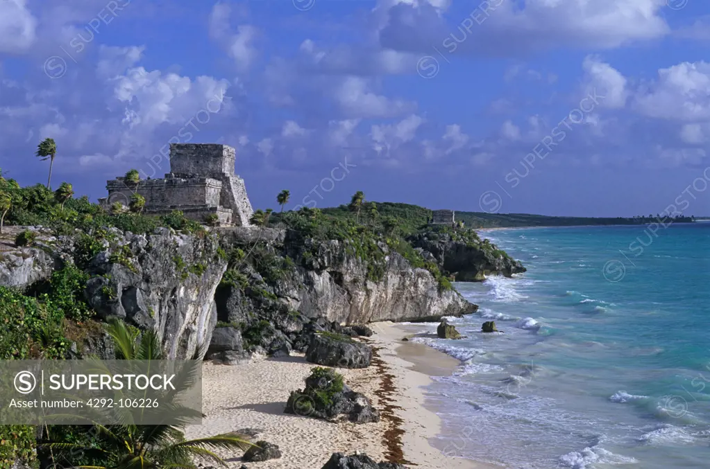 Mexico, Quintana Roo, Tulum, Mayan ruins
