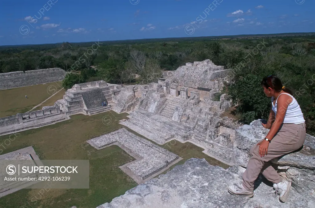 Mexico, Campeche, Edzna Ruins, the esplanade