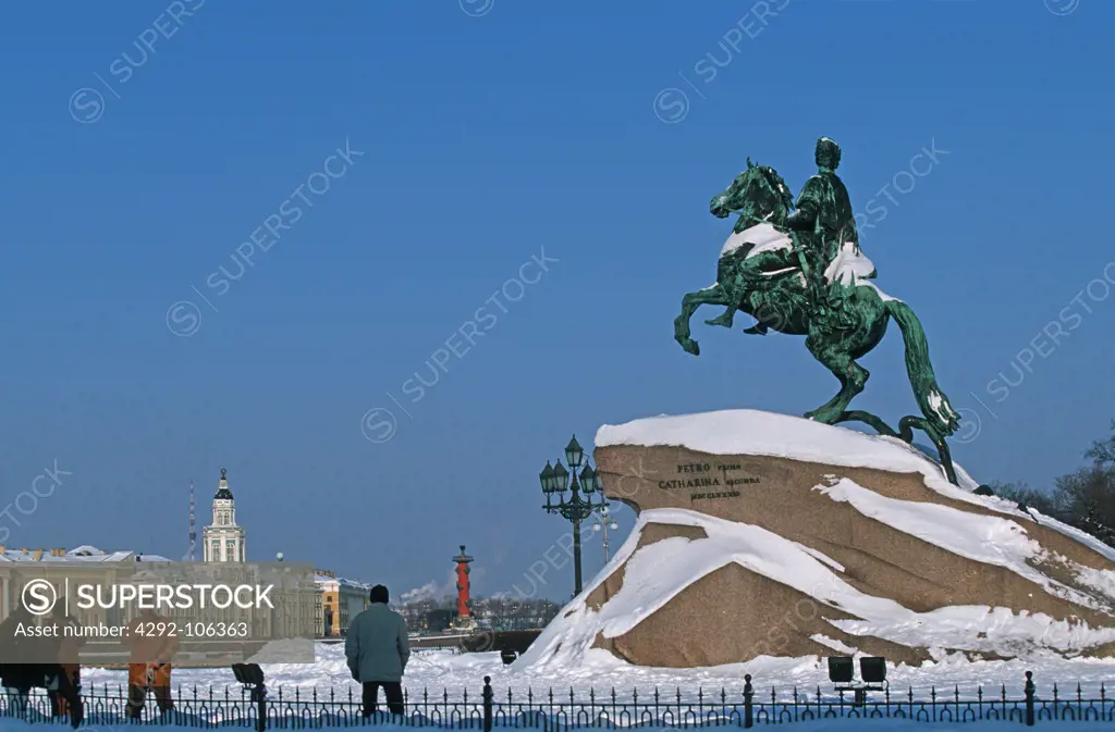 Russia, St. Petersburg, Dekabristov square. The Bronze Horseman