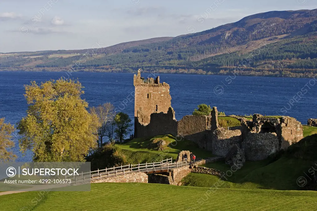 UK, Scotland, Highland, Loch Ness Lake, Urquhart Castle