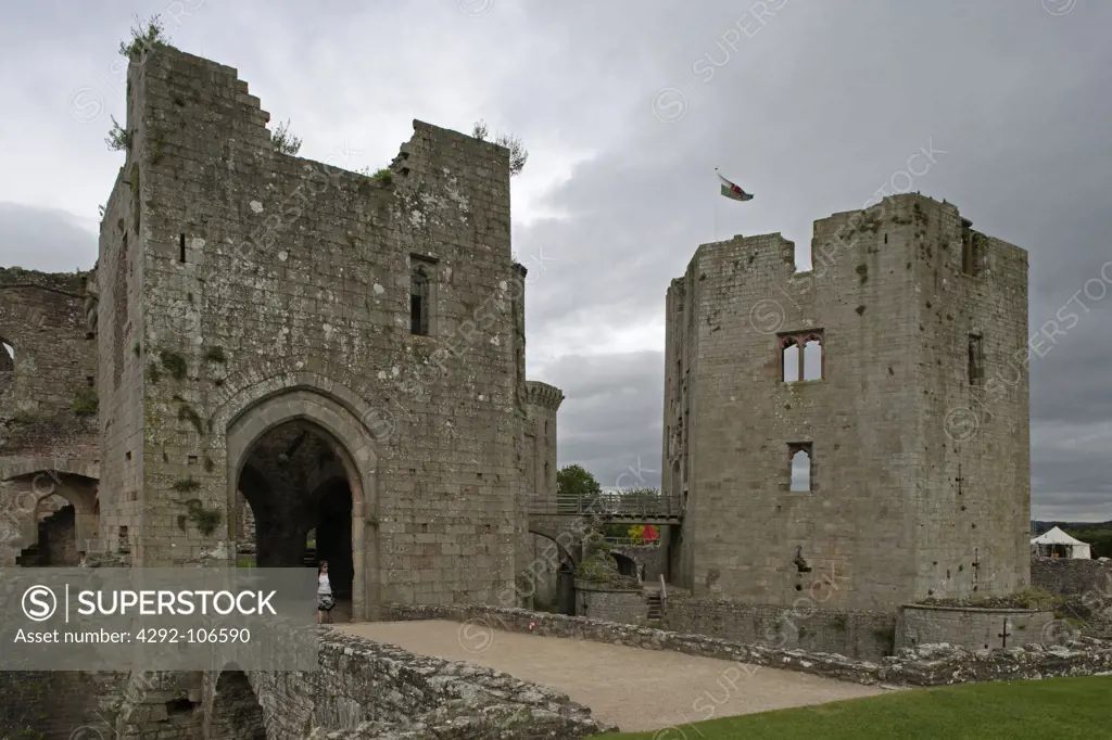 Uk, Wales, Monmouthshire, Reglan Castle, near Abergavenny