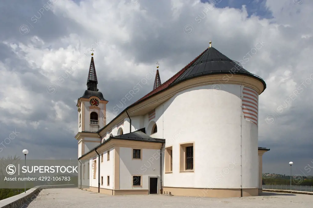 Slovenia, Krka River Valley, Zuzemberk, Church.