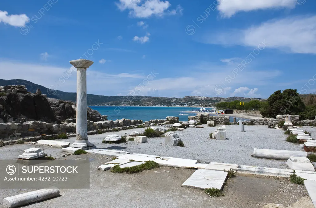 Greece, Dodecanese, Kos, the ruins of Agios Stefanos basilica