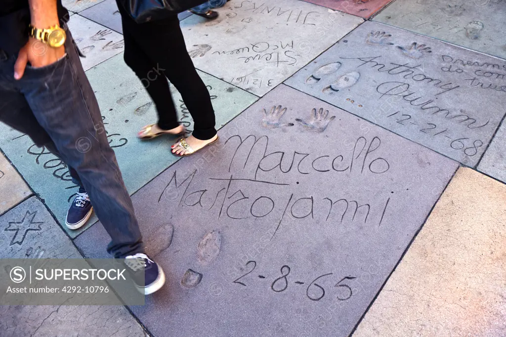 USA, California, Los Angeles, Hollywood blvd., the Walk of Fame