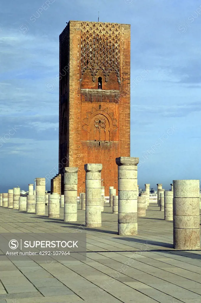 Morocco, Rabat, Hassan Mausolee, Tour Hassan