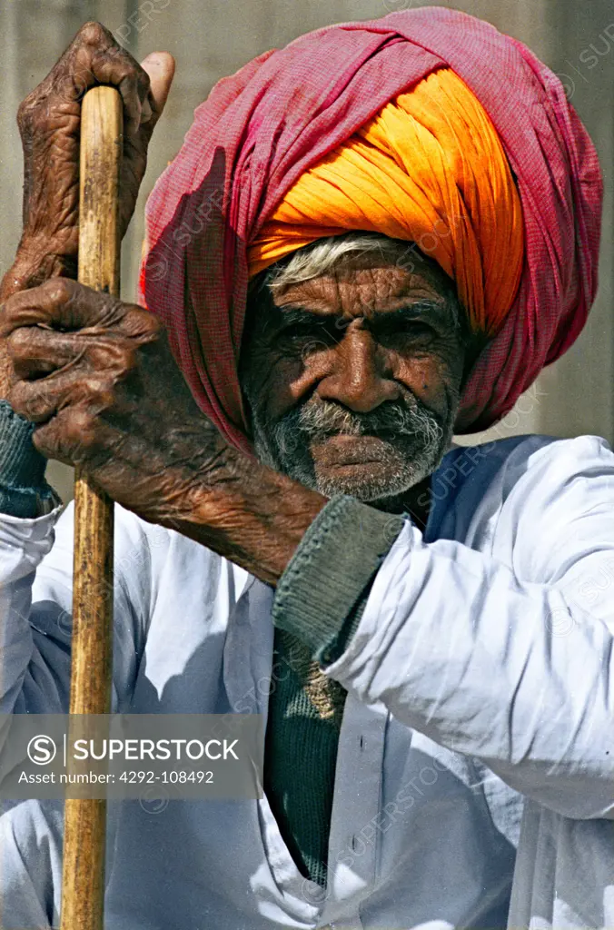 India, Rajasthan, senior man