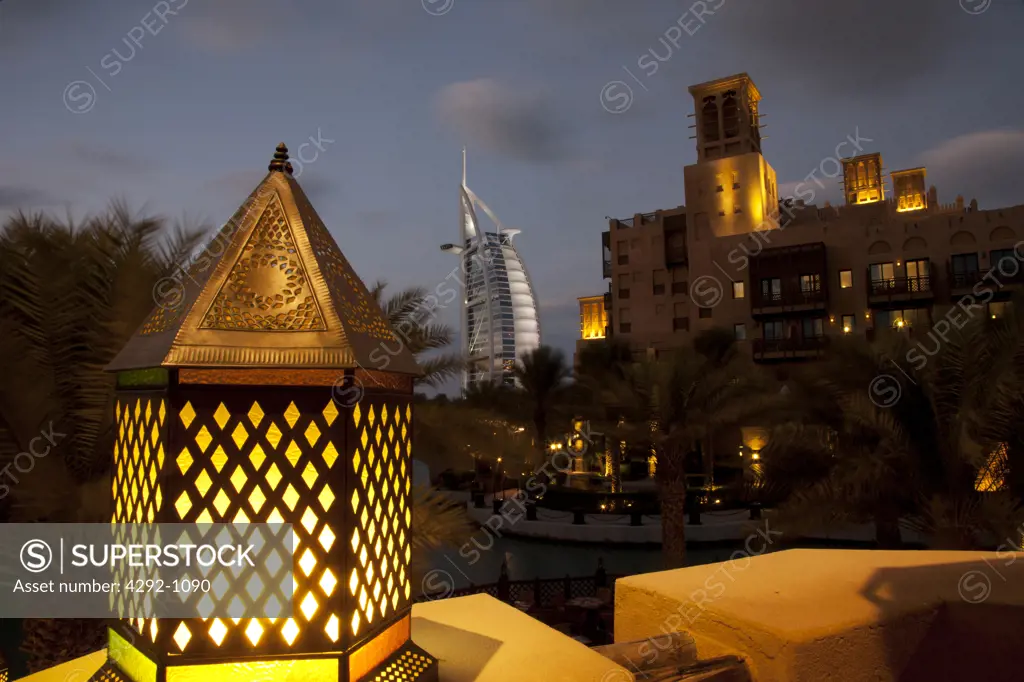 United Arab Emirates, Dubai, Medinath Jumeirah Resort, Lamp