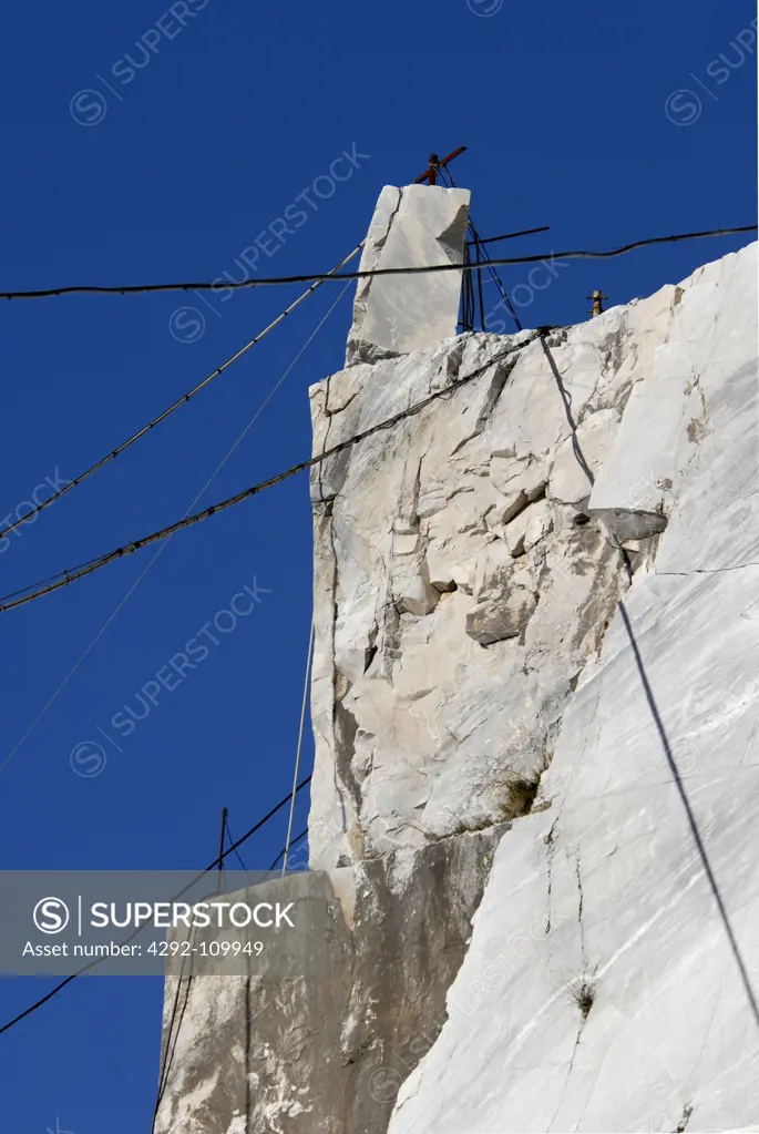 Italy, Tuscany, Apuan Alps, quarry of Carrara marble