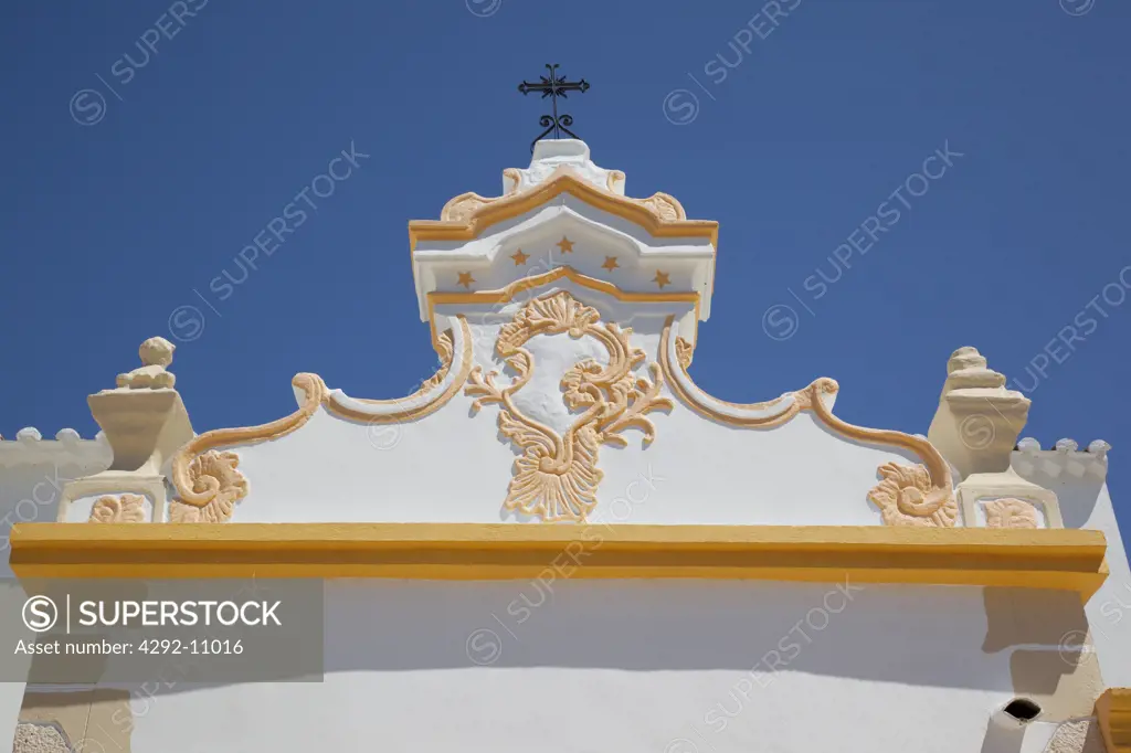 Portugal, Algarve, Alvor, Manueline church detail