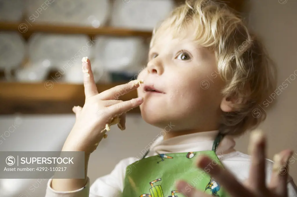 Child tasting food